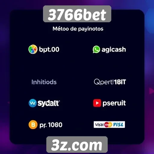 Métodos de pagamento aceitos no 3766bet